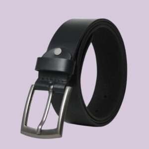 GIGABULL Black Men's Genuine Leather Belt