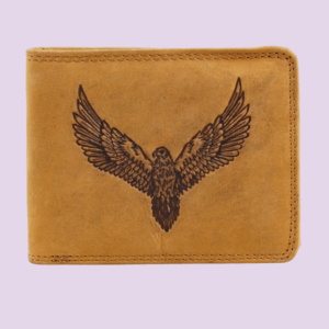 Eagle Embossed Leather Wallet