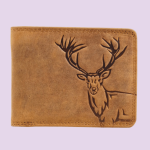 Elk Embossed Leather Wallet
