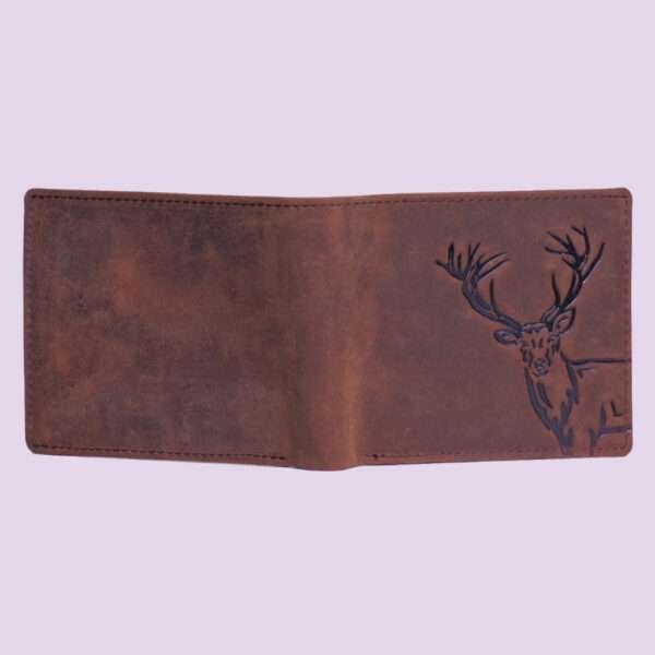 Elk Embossed Leather Wallet - Image 3